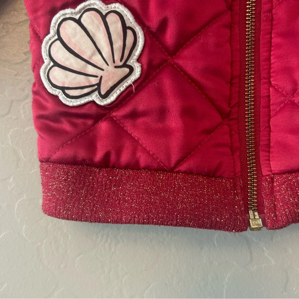 Disney collection by tutu couture burgundy princess patch puffer jacket 3t